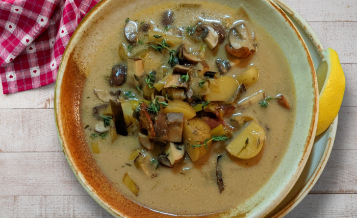 recipes, wild leek mushroom, soup, stew